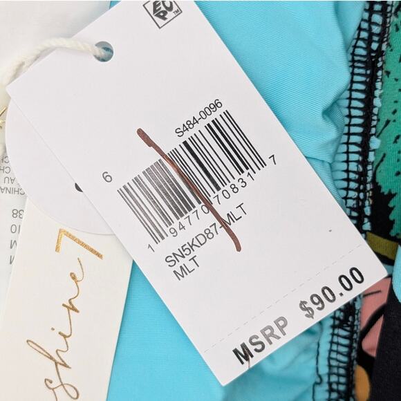 Sunshine 79 Women's Over the Shoulder Thick Strap Swim Top Multi//Palm Size 6 - Picture 11 of 12